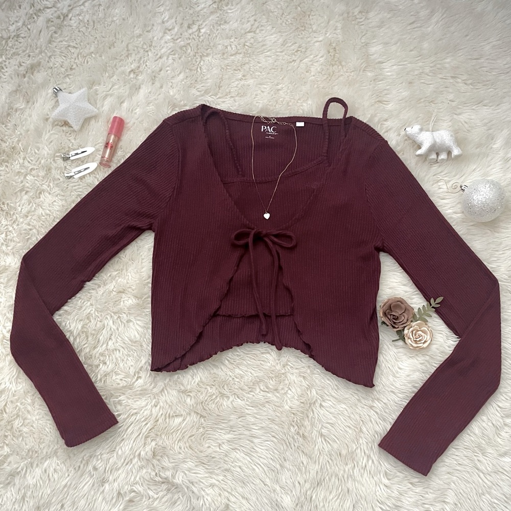 Two-Piece Cardigan/Tank Set